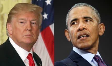 Donald Trump and Barack Obama