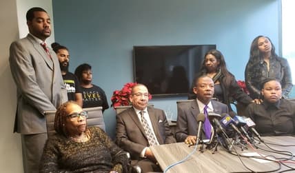 Press conference for Jonathan Hart (also known as Sky Hart) for his shooting.