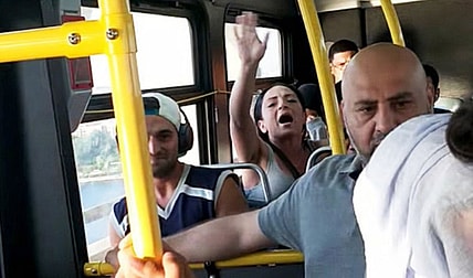 White woman caught on video attacking muslim woman on nyc bus thegrio.com