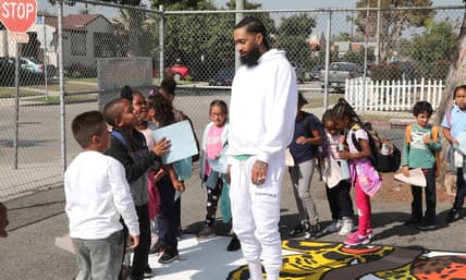 Nipsey Hussle square, blacc sam, marathon burger, los angeles, slauson, crenshaw, neighborhood nip foundation, snoop dogg, thegrio.com