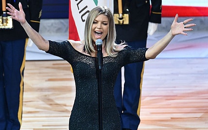 Fergie @ NBA All-Star game, 2018 thegrio.com