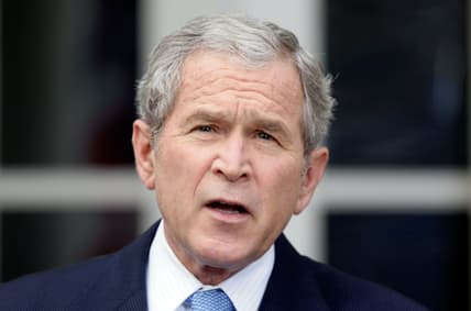 President Bush Makes Statement In Rose Garden Day After Obama Elected
