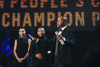 2018 E! PEOPLE'S CHOICE AWARDS -- Pictured: Activist Bryan Stevenson accepts the People's Champion Award on stage during the 2018 E! People's Choice Awards held at the Barker Hangar on November 11, 2018 -- NUP_185094 -- (Photo by Christopher Polk/E! Entertainment/NBCU Photo Bank via Getty Images)