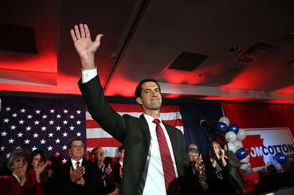 Arkansas Senate Candidate Tom Cotton Attends Election Night Party With Supporters