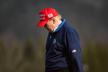 President Trump Golfs On A Mild December Sunday In Virginia