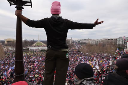 Trump supporters gather outside the U.S. Capitol building thegrio.com