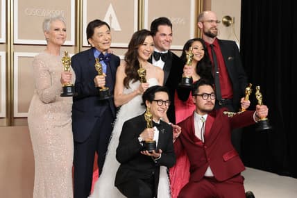 The cast and directors of "Everything Everywhere All at Once"