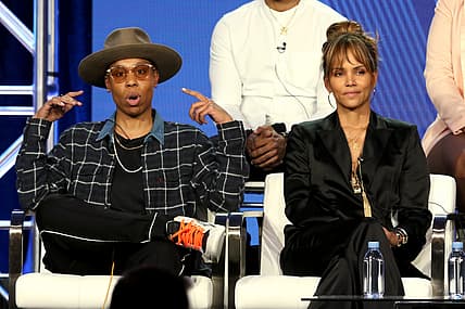 Lena Waithe, left, and Halle Berry participate in the "Boomerang" panel during the BET presentation at the Television Critics Association Winter Press Tour at The Langham Huntington on Monday, Feb. 11, 2019, in Pasadena, Calif. (Photo by Willy Sanjuan/Invision/AP) thegrio.com