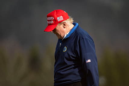 President Trump Golfs On A Mild December Sunday In Virginia