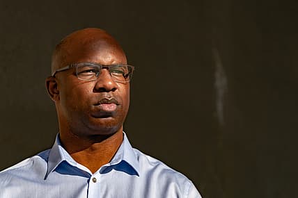 NY Congressional Candidate Jamaal Bowman Encourages Early Voting At Bronx Subway Stop