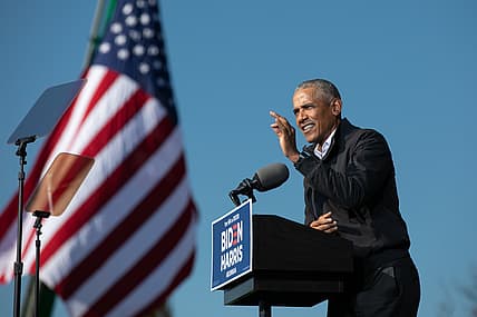 Barack Obama Speaks At Georgia Get Out The Vote Rally With Senate Candidates