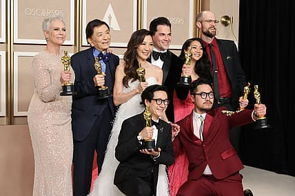 The cast and directors of "Everything Everywhere All at Once"