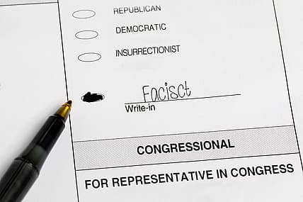 Voter chooses fascist as write-in candidate on election ballot