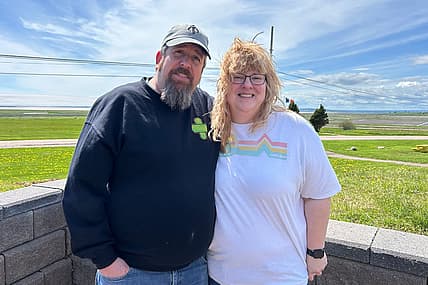 Ellen Robillard, who lives outside Rochester, New York, visited Nova Scotia in 2025 with her partner, Arthur Wilcox. She's seeking Canadian citizenship in case political tensions escalate. Courtesy Ellen Robillard theGrio.com