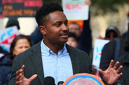 Activists Hold News Conference Calling Against Mayor Adam To Not Cooperate With ICE In The City the grio.com