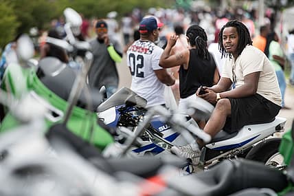 Motorcycle Enthusiasts Attend Black Bike Week In Myrtle Beach, Black Bike Week, Atlantic Beach, South Carolina, Black bikers, Memorial Day weekend, Myrtle Beach, crowd stampede, Black culture, motorcycle festival, Horry County Fire Rescue, TheGrio