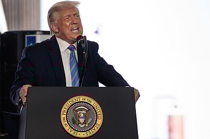 President Trump Speaks At Double Eagle Energy Rig In Midland, Texas