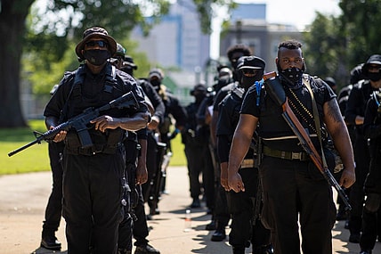 Black Militia Group Holds March In Louisville