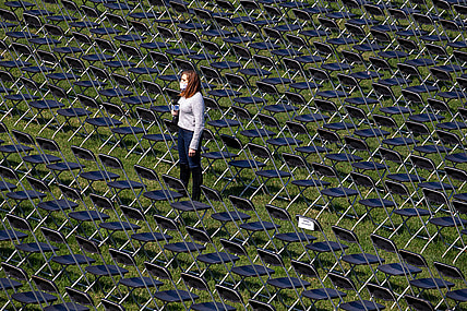 20,000 Empty Chairs Placed Near White House To Remember 200,000 Lives Lost To COVID-19