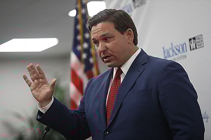 Florida Governor Ron DeSantis And Miami-Dade County Mayor Carlos Gimenez Hold Coronavirus Briefing