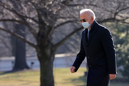 President Biden Arrives At White House From Delaware On Monday Morning