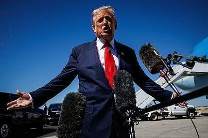 President Trump Spends Weekend At Mar-A-Lago Estate In Palm Beach