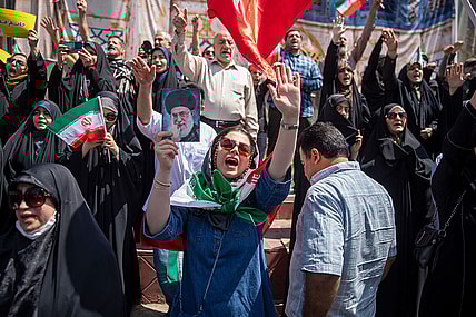 Protest In Tehran Against Israeli Attacks