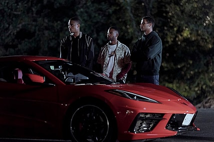 Keith Powers as Tyon , Algee Smith as Kevin, and Mason Gooding as Derek in The Gates.