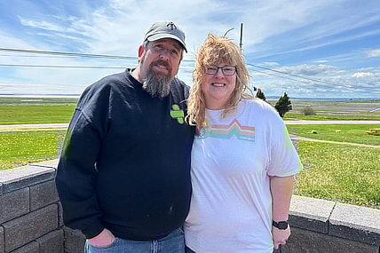 Ellen Robillard, who lives outside Rochester, New York, visited Nova Scotia in 2025 with her partner, Arthur Wilcox. She's seeking Canadian citizenship in case political tensions escalate. Courtesy Ellen Robillard theGrio.com