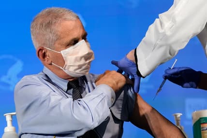 Dr. Fauci And HHS Sec. Azar Receive COVID-19 Vaccinations During NIH Vaccine Kick-Off Event