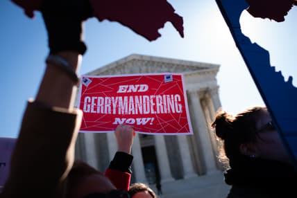A Fair Maps Rally in front of the U.S. Supreme Court