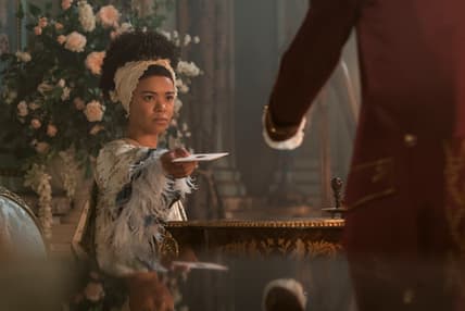 Actor India Amarteifio in "Queen Charlotte: A Bridgerton Story"