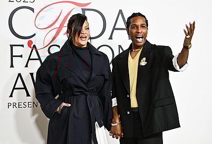 A$AP Rocky Accepts Style Icon Award With Rihanna at the 2025 CFDA Awards, the grio