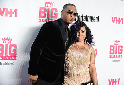WEST HOLLYWOOD, CA - NOVEMBER 15: Rapper T.I. and Tameka "Tiny" Cottle-Harris attend the VH1 Big In 2015 with Entertainment Weekly Awards at Pacific Design Center on November 15, 2015 in West Hollywood, California. (Photo by Jason LaVeris/FilmMagic)
