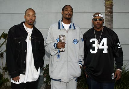 Recording artists Warren G, Snoop Dogg and Nate Dogg