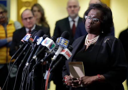 Special prosecutor Patricia Brown Holmes speaks to reporters at the courthouse Thursday, Jan. 17, 2019, in Chicago. Former Detective David March, ex-Officer Joseph Walsh and Officer Thomas Gaffney, three Chicago police officers accused accused of trying to cover up the fatal shooting of Laquan McDonald by officer Jason Van Dyke in October 2014, were acquitted by a judge Thursday. (AP Photo/Nam Y. Huh) thegrio.com