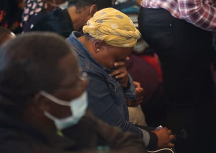 East London, South Africa prayer service mourners, theGrio.com