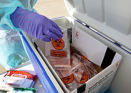 Utah National Guard Operates Drive-In COVID-19 Testing Site