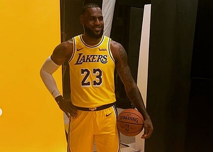 Lebron James in Laker uniform thegrio.com