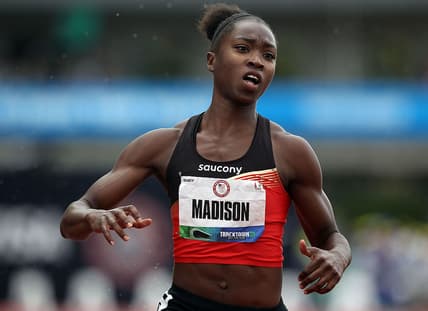 Tianna Madison, grieving for former teammate Tori Bowie, reveals she almost died in childbirth