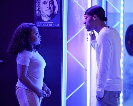 Janine (played by Quinta Brunson) and Gregory (played by Tyler James Williams) take a field trip to Philadelphia's Franklin Institute in the season 2 finale of "Abbott Elementary." (ABC/Gilles Mingasson)