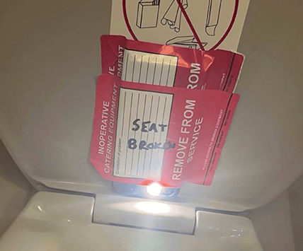 airplan bathroom.