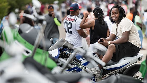 Motorcycle Enthusiasts Attend Black Bike Week In Myrtle Beach, Black Bike Week, Atlantic Beach, South Carolina, Black bikers, Memorial Day weekend, Myrtle Beach, crowd stampede, Black culture, motorcycle festival, Horry County Fire Rescue, TheGrio