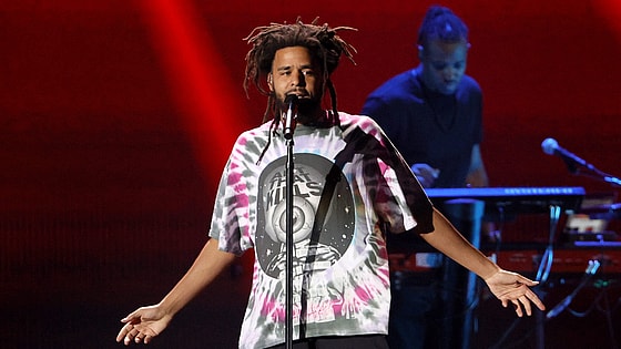 Rapper J. Cole performs