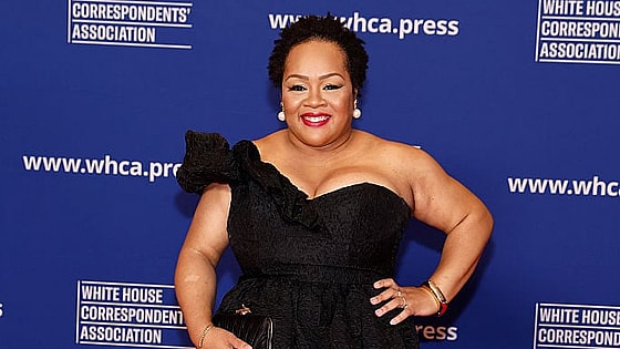 Yamiche Alcindor attends the 2025 White House Correspondents' Association Dinner at Washington Hilton on April 26, 2025