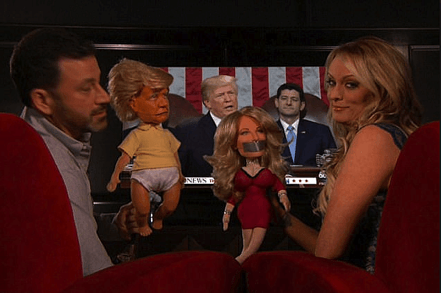 Stormy Daniels appears on Jimmy Kimmel