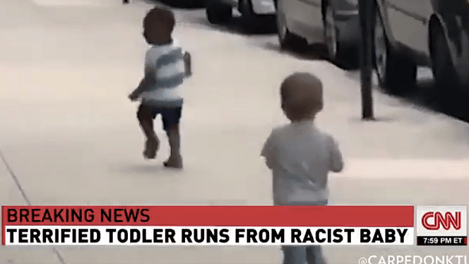 Donald Trump's racist baby manipulated video (screenshot) theGrio.com