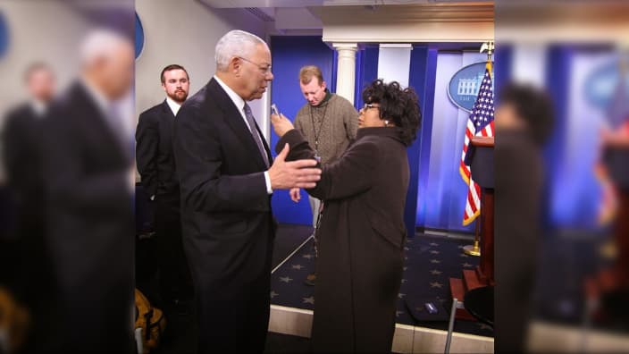 April Ryan interviews Colin Powell