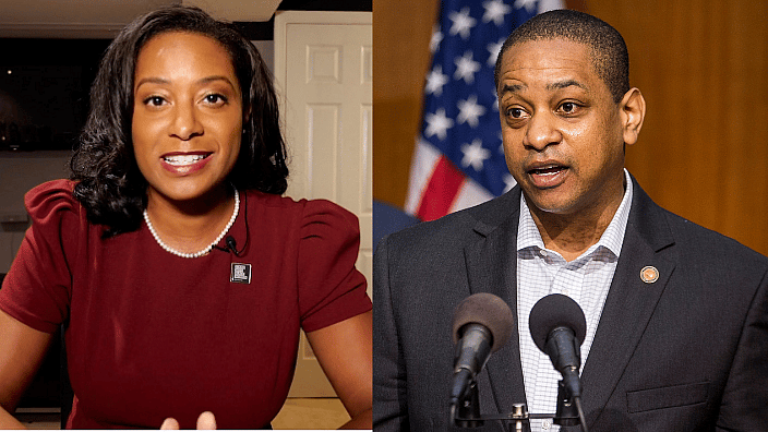 Virginia gubernatorial candidates Del. Jennifer Carroll Foy and Lt. Gov. Justin Fairfax.