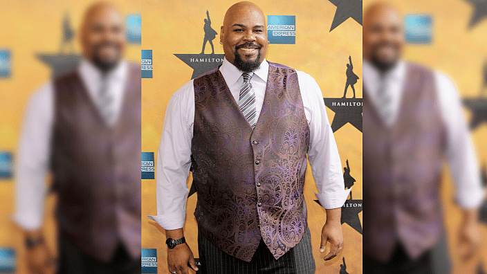 James Monroe Iglehart attends "Hamilton" Broadway Opening Night